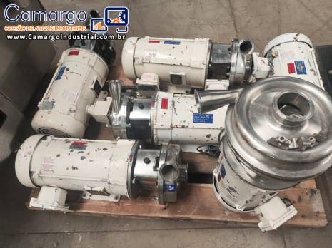 Bomba centr�fuga sanit�ria em inox APV SPX FLOW W+ 22/09 com motor baldor 5 hp ex � prova de explos�o