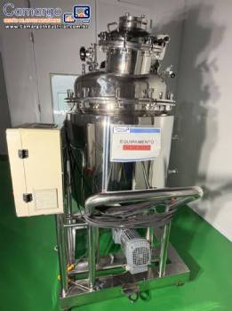 Tanque para formula��o de medicamentos a�o inox 316 L 200 L para aquecimento � vapor