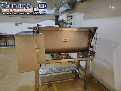 Misturador Ribbon Blender em a�o inox para p�s Mecamau