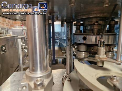 Recravadeira recravadora tampadora automtica em inox de latas copos potes frascos Levapack