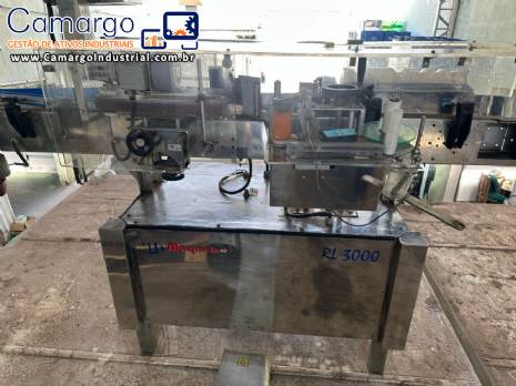 Rotuladora automtica em inox para frascos potes cilndricos planos Maqmundi
