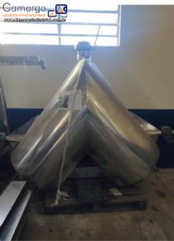 Misturador em V aproximadamente 1.000 L inox 316 L