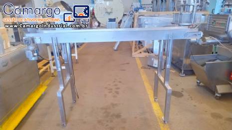 Esteira transportadora 260 mm x 2000 mm inox total