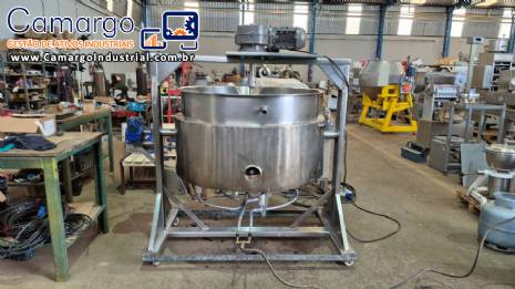 Cozinhador tacho em inox a gs 600 litros