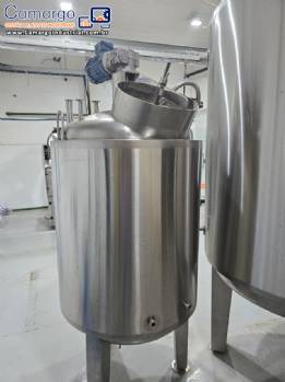 Tanque de agita��o aquecimento reator em a�o inox 500 L