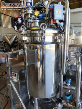 Tanque reator 100 L 140 L inox 316 L cip em skid Kroma com documentação ERU data sheet Tanque reator 100 L 140 L inox 316 L cip em skid Kroma com documentação ERU data sheet